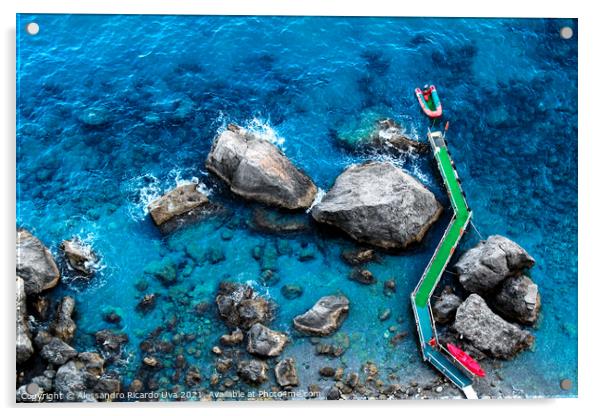  Crystal clear water - Amalfi coast Acrylic by Alessandro Ricardo Uva