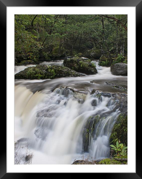 Waterfall Framed Mounted Print by Sam Smith