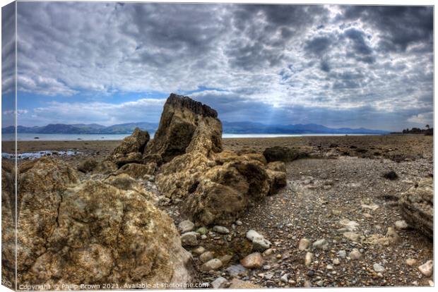 Lleiniog Penmon Beach, Anglesey - No 1 Canvas Print by Philip Brown