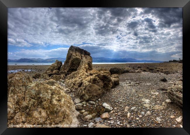 Lleiniog Penmon Beach, Anglesey - No 1 Framed Print by Philip Brown