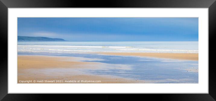 Benar Beach, Tal-y-bont nr Barmouth in North Wales Framed Mounted Print by Heidi Stewart