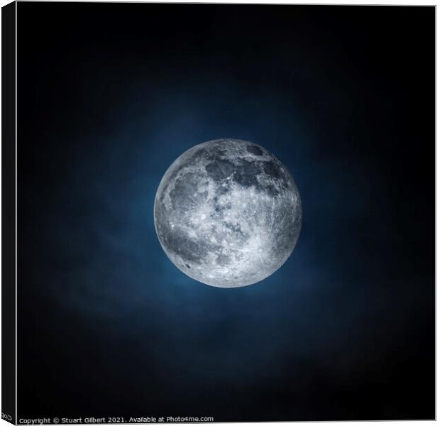 Final Full Moon 2020 Canvas Print by Stuart Gilbert