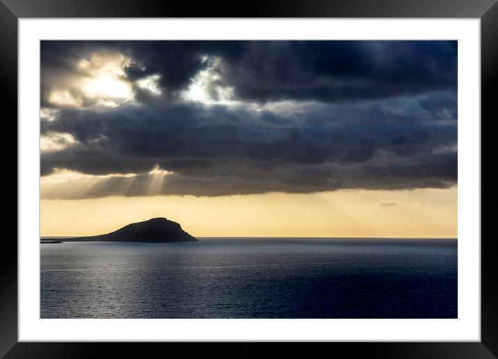Rays of light over Montaña Roja, Tenerife Framed Mounted Print by Phil Crean