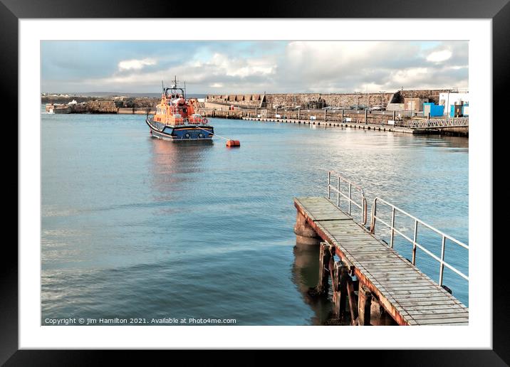 Portrush lifeboat, Northern Ireland Framed Mounted Print by jim Hamilton
