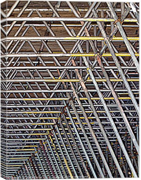 Scafold patterns like scaffolding in your mind.  Canvas Print by Terry Senior