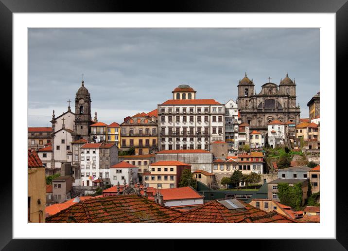 City Skyline of Porto in Portugal Framed Mounted Print by Artur Bogacki