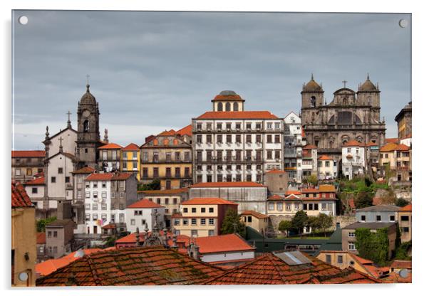 City Skyline of Porto in Portugal Acrylic by Artur Bogacki