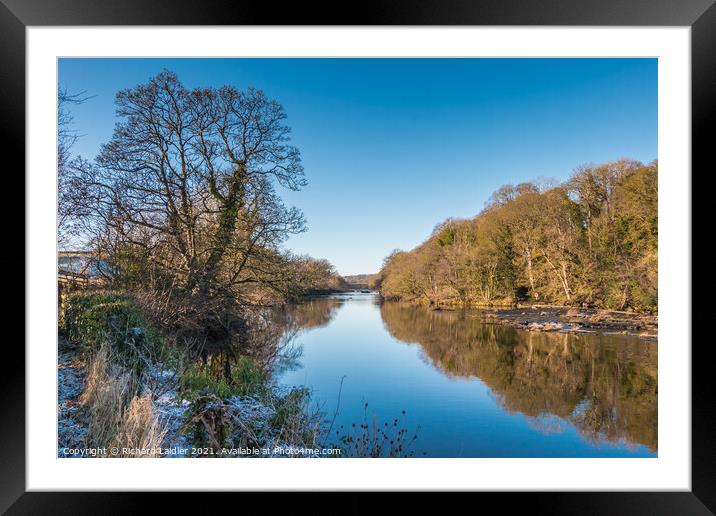 The River Tees at Wycliffe on New Year's Eve 2020 Framed Mounted Print by Richard Laidler