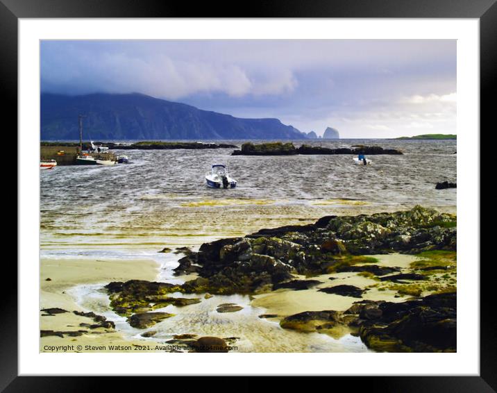A Windy Day at Rossbeg Framed Mounted Print by Steven Watson