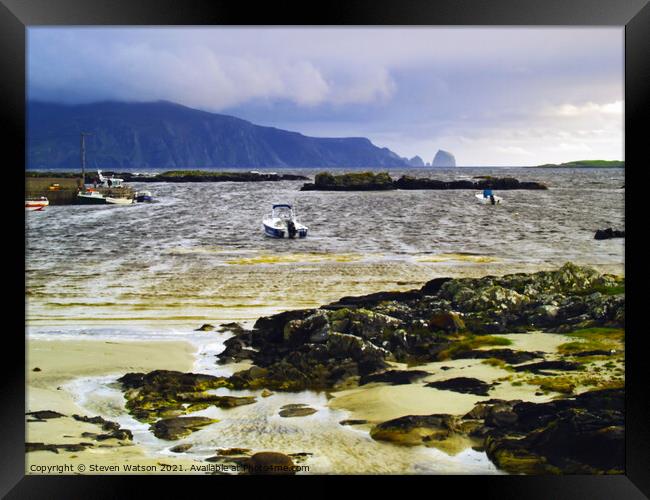 A Windy Day at Rossbeg Framed Print by Steven Watson