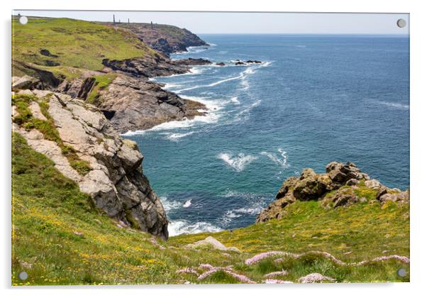 The Cornish Coast Acrylic by David Hare
