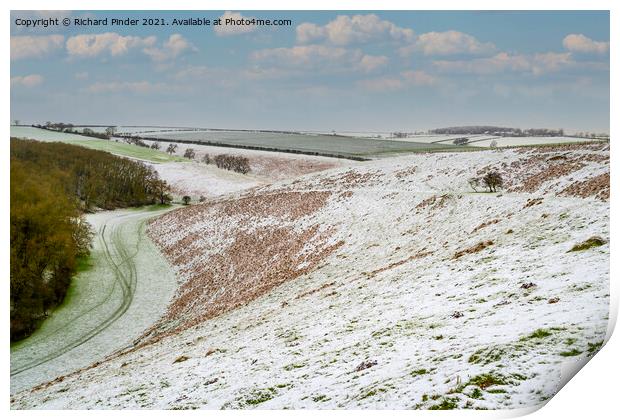 Brubberdale in Winter Snow Print by Richard Pinder