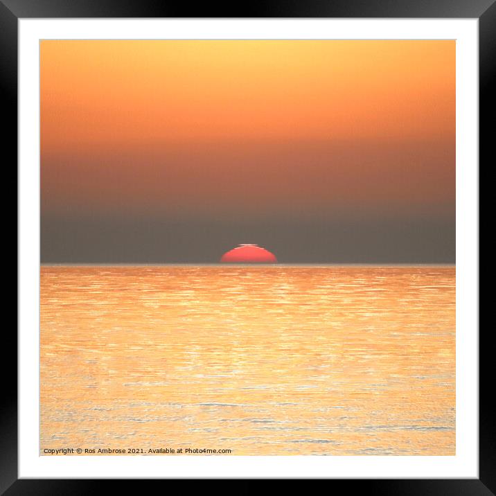 Sunset Framed Mounted Print by Ros Ambrose