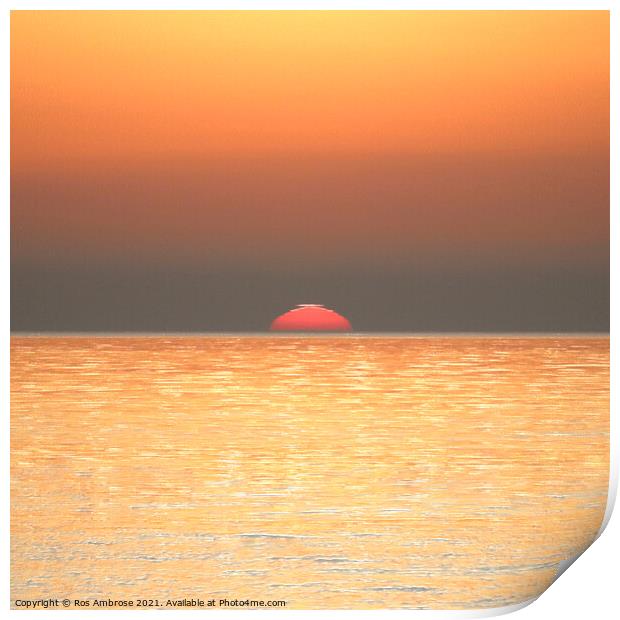 Sunset Print by Ros Ambrose