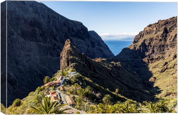 Overlooking Masca, Tenerife Canvas Print by Phil Crean