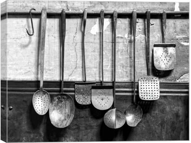 Old fashioned kitchen utensils Canvas Print by Graham Moore