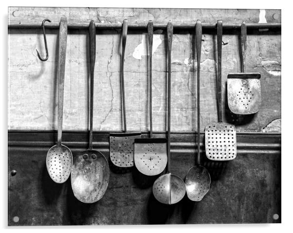 Old fashioned kitchen utensils Acrylic by Graham Moore