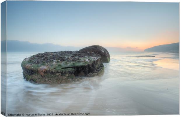 Wreck of Laura - Filey Bay - North Yorkshire Canvas Print by Martin Williams