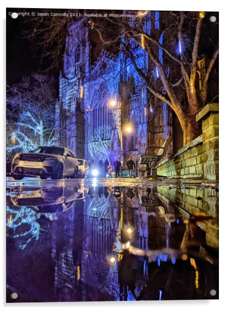 York Minster Reflections. Acrylic by Jason Connolly