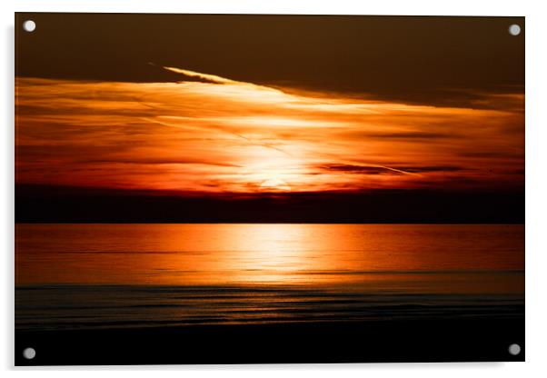 Walney sunset Acrylic by Gary Finnigan