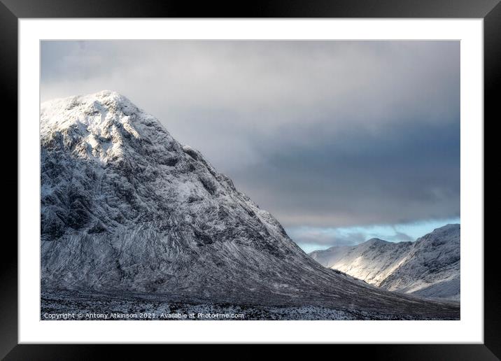 Etive Mountain Pass Framed Mounted Print by Antony Atkinson