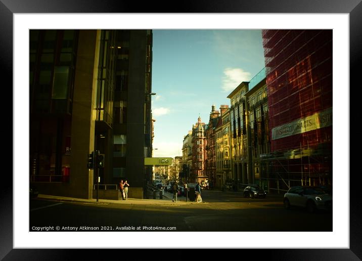 The Streets of Glasgow Framed Mounted Print by Antony Atkinson