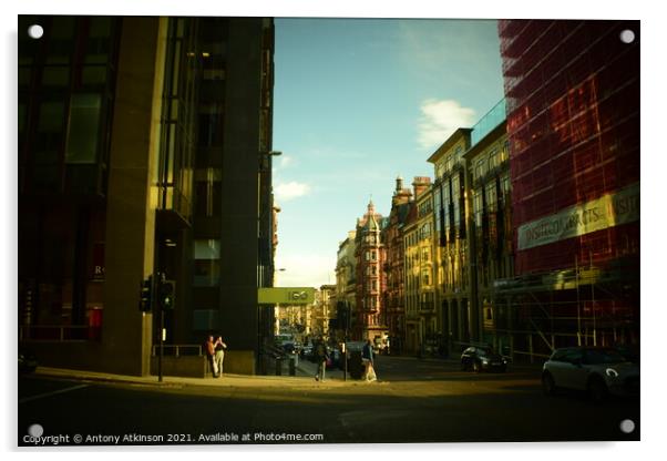 The Streets of Glasgow Acrylic by Antony Atkinson