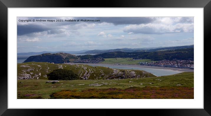 Llandudno bay from the great Orme. Framed Mounted Print by Andrew Heaps