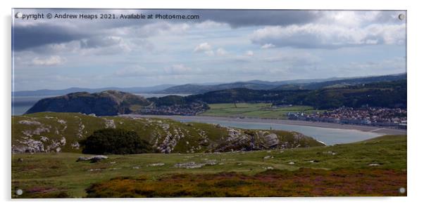 Llandudno bay from the great Orme. Acrylic by Andrew Heaps