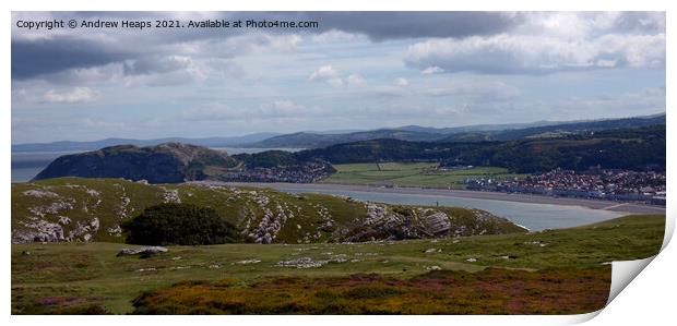 Llandudno bay from the great Orme. Print by Andrew Heaps