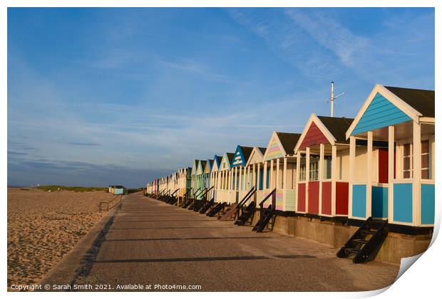 Southwold Beach Huts  Print by Sarah Smith