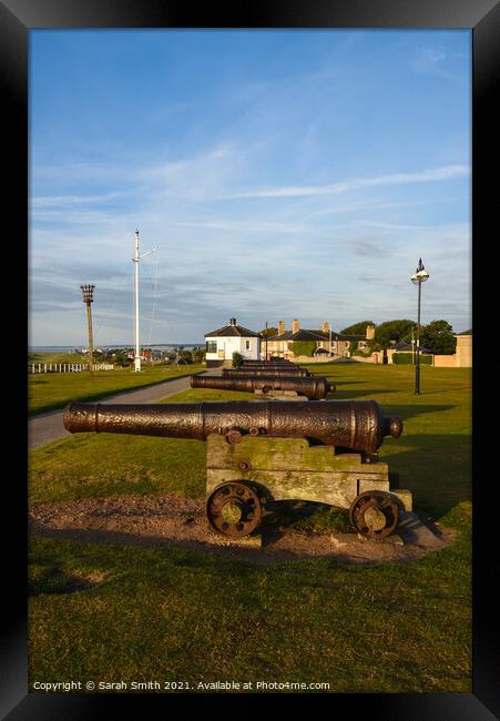 Southwold Cannon Guns Framed Print by Sarah Smith