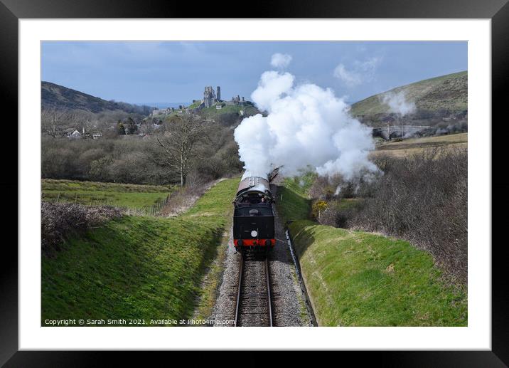 Swanage Railway Framed Mounted Print by Sarah Smith