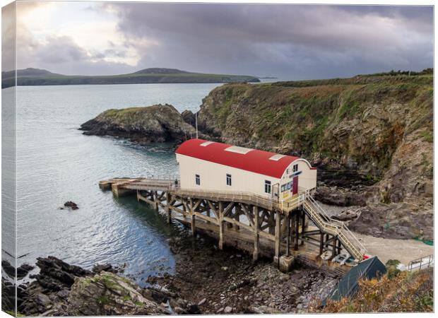 St Justinian's Lifeboat Station(Old) Pembrokeshire Canvas Print by Colin Allen