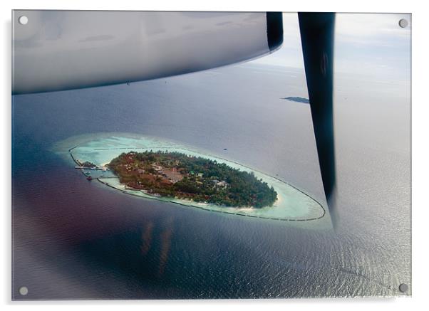 small island Acrylic by Hassan Najmy