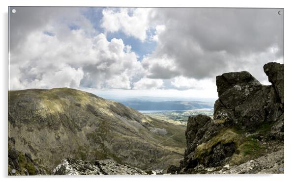 The Old Man of Coniston Acrylic by Gary Finnigan