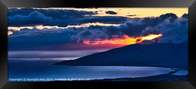 Maui Sunset Framed Print by Kyungho Kim