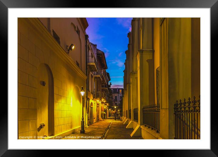 Pirates Alley French Quarter New Orleans Louisiana Framed Mounted Print by William Perry