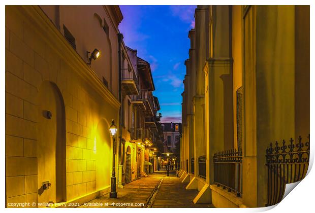 Pirates Alley French Quarter New Orleans Louisiana Print by William Perry