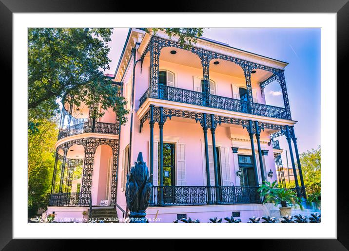 Colonel Short's Mansion Garden District New Orleans Louisiana Framed Mounted Print by William Perry