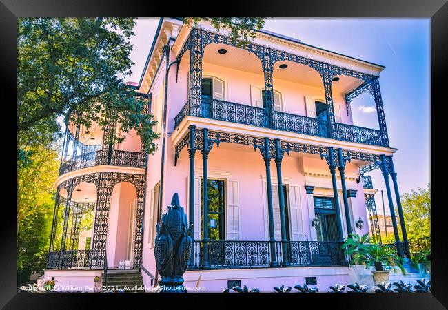 Colonel Short's Mansion Garden District New Orleans Louisiana Framed Print by William Perry