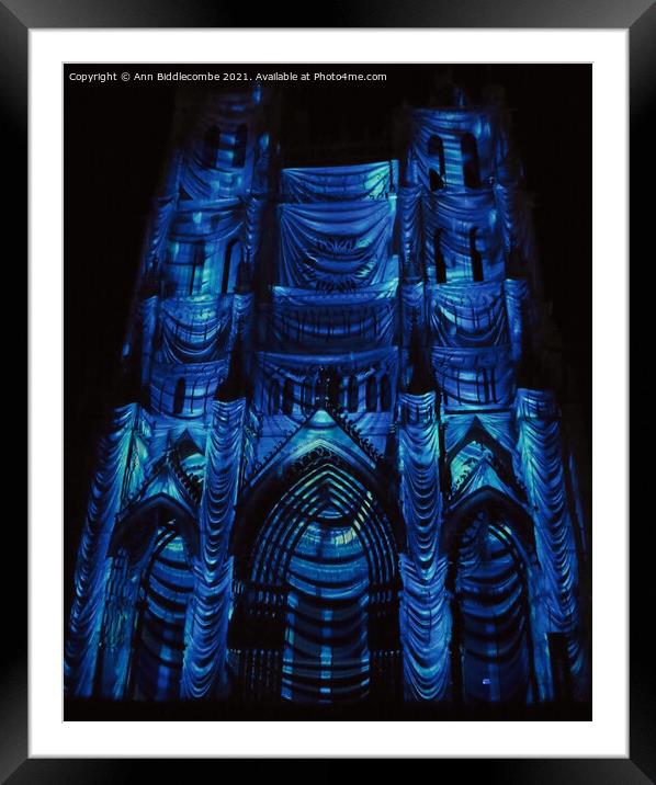 Draped in Blue  is Amiens Cathedral Framed Mounted Print by Ann Biddlecombe