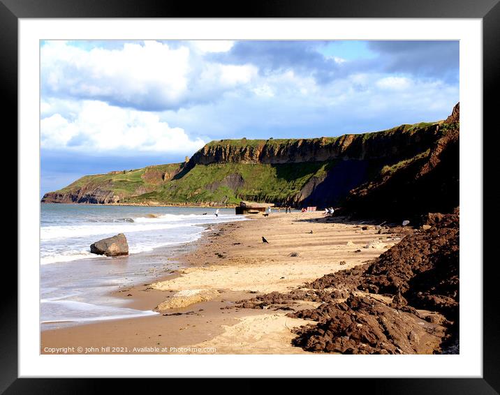 Cayton Bay in North Yorkshire. Framed Mounted Print by john hill