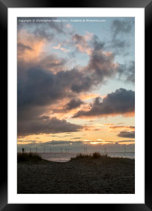 Caister sunrise  Framed Mounted Print by Christopher Keeley