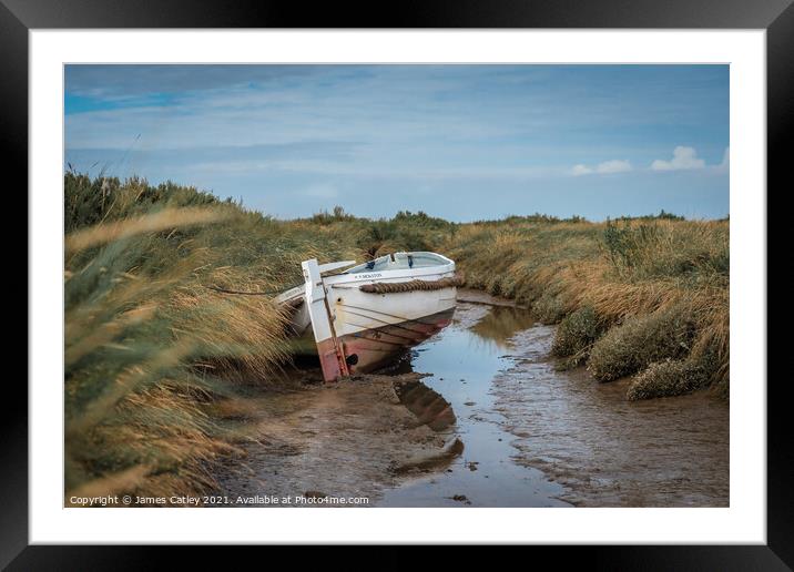 Waiting for the tide. Framed Mounted Print by James Catley