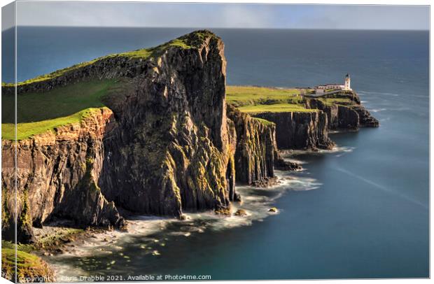 Neist Point lighthouse Canvas Print by Chris Drabble