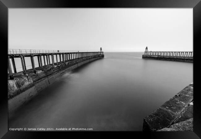 Whitby Harbour Framed Print by James Catley