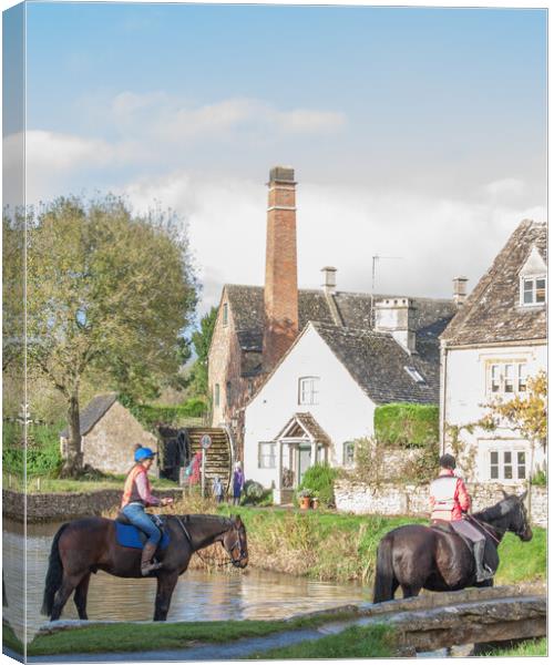 Lower Slaughter, Cotswolds  Canvas Print by Graham Custance
