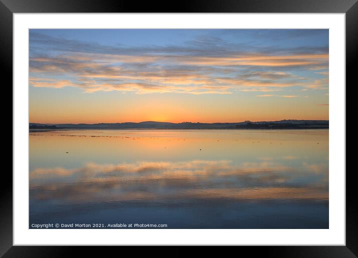 Sunrise over the Taw Estuary Framed Mounted Print by David Morton