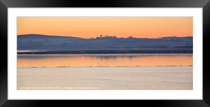 Sunrise over the Taw Estuary Framed Mounted Print by David Morton